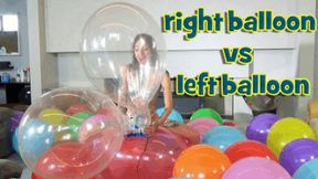 RIGHT BALLOON VS LEFT BALLOON