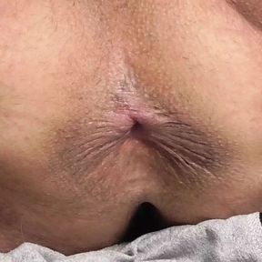 Masturbation of a penis lying down