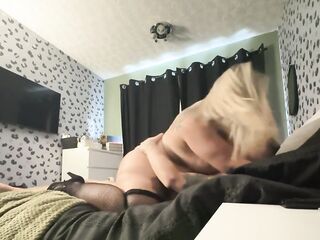 British big beautiful woman Doxy In Nylons & Heels Talking Ribald Whilst Banging Cowgirl & Doggy style