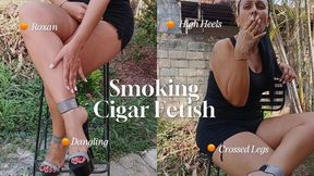 A goddess smoking cigarettes while having her big legs crossed (3)