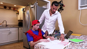 GAYWIRE - Marco Lorenzo Helps His Step Son Tyler Study