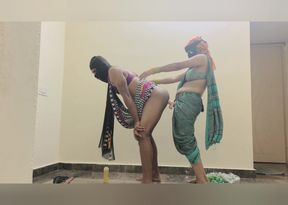 Muslim Hijab Mistress Pegging Her Sissy Slave Husband While He Was in Chastity Cage and Whipping His Ass