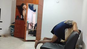 My Colombian neighbor hides in the closet and comes out to fuck me when she is careless.