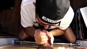 Construction Worker Needs Gloryhole Blowjob
