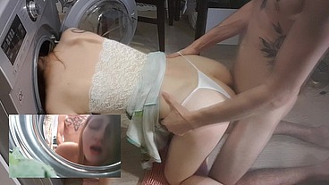 Maid Stuck In The Washer And Fucked Hard - PussyKageLove