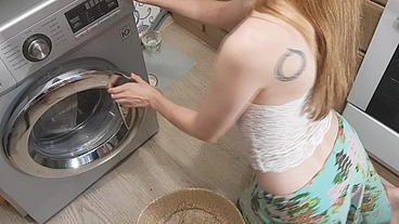 Maid Stuck In The Washer And Fucked Hard - PussyKageLove
