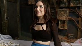 ”Huge cock Trans ties & fucks date”