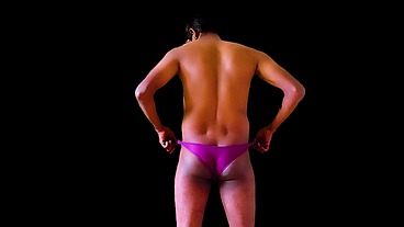 Slave Boy Panty Try On Haul with Oil and Hard Anal Fuck