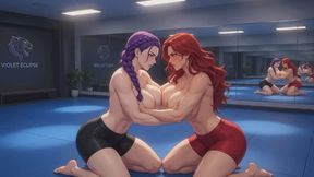 Female Wrestling Stories #4: Violet Braid Victory in the Mat Dominion
