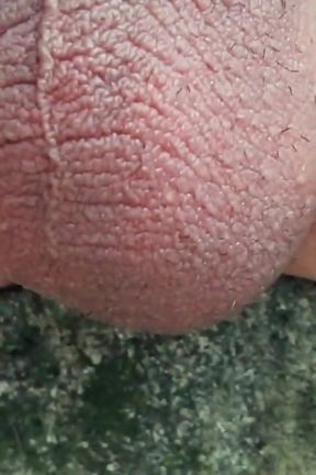 Twink Balls Outdoor in Cold Weather - Close up Balls and Soft Cock