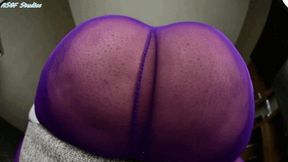 Nixlynka GIGANTIC ASS contained by these purple sheer tights - Mp4