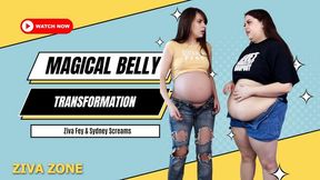 HD Ziva Fey - Magical Belly Transformation with Sydney Screams