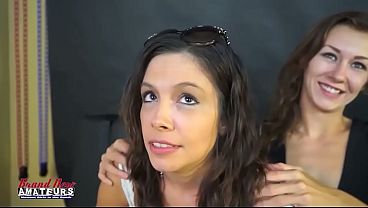 Tiny tattooed brunettes Meredith and Jamie get into a hot lesbian encounter.