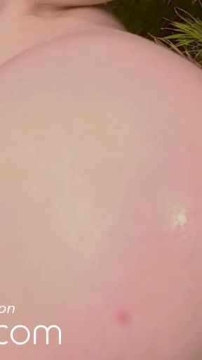 Captivating moment from "VRBTrans Skinny Redhead T-girl Shini Fucks Her Ass In Jacuzz"