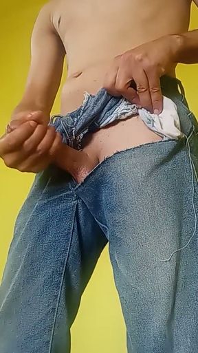 I tore my pants to show off the best cock in the world. Oh how attractive I am.   Clip 1