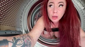 my milf stepmom gets stuck in the washer again so i give her tight pussy a creampie - steve rickz