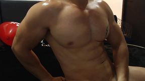 Ful show...  Flex and jerk .. Cum - Part 4