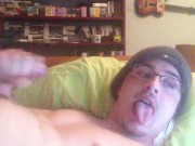 THROBBING PULSING COCK! SELF FACIAL CUMSLUT