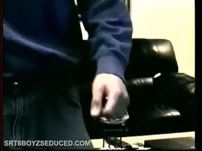 Straight Dino Gets Stroked Off