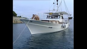 Horny Brunette Suck a Big Cock of His Friend Before She Get Fuck