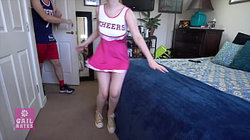 Cheerleader bimbo stepsister rough basketball lesson - preview