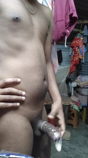 Jaw-dropping moment from &quot;Asian black men morning hard cumshot with durex condom&quot;