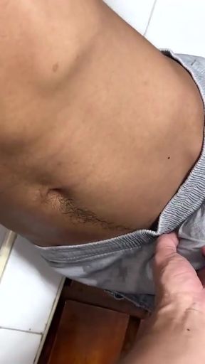 Handjob of sexy latino boy and big cumshot from huge cock   Clip 2