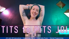 TITS TO PITS JOI - Beta Safe Pixel Censored Topless Armpit Fetish Jerk Off Instructions by Miss Faith Rae with Tit Denial and Cum Countdown - MKV