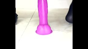 Latina Trans Dildo Action Ends in Juicy Ass Cumshot Delight