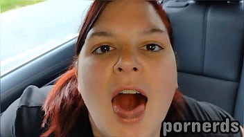 Whore Scarlett Swallows many men&#039_s cum in public car play