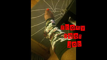 Ebony foot job