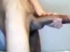 Young twink showing his huge tool