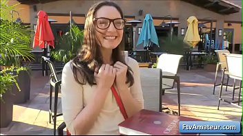 Amazing natural busty brunette girl Brooke finger fuck while standing and reach amazing strong orgasm