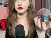 ASMR Vampire eating, nails, plastic and stones