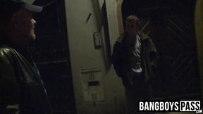 Old Johnny pays eighty bucks to bareback a street slut and feed him cum