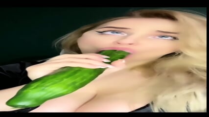 Big Russian Whore Sucking Cucumbers