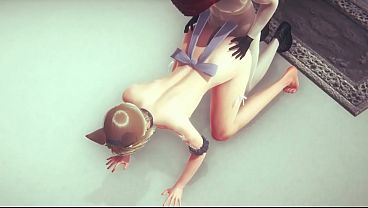 Yaoi Femboy - Nobu catboy horny sex - Sissy crossdress Japanese Asian Manga Anime Film Game Porn