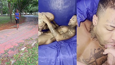 Pegaçao gostosa no mato / Hot make-out session in the woods
