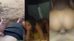 conheci um dotado na praia e levei ele para foder minha bucetinha em minha barraca de camping