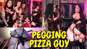 Pegging the Pizza Guy 4K ft Evil Woman Latex Mistress Mika Katana Slave Maz Morbid #pegging #strapon #femdom @mazmorbidfetish