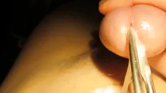 Amateur Guy Uses Urethral Sound and Masturbates to Intense Orgasm