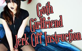 Goth girlfriend jerk off instruction