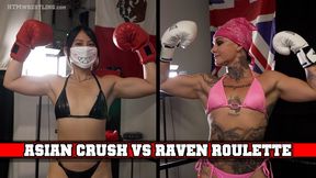 Asian Crush vs Raven Roulette - Female Boxing Beatdown!