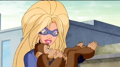 Erotic Jones & her busty friend get naughty in Stripperella 2003 - Best Moments!