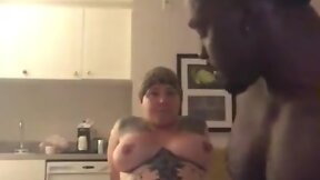 Enormous Booty T-Girl Fucks BBC, She Explodes by Accident