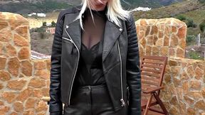 CBT femdom trampling and cock spanking