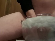 Cumming in Ice-Cold Water