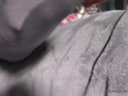Foot fetish legs in gray opaque tights trailer