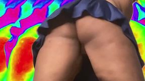 Ebony Tease in Micro bikini & mini skirt
