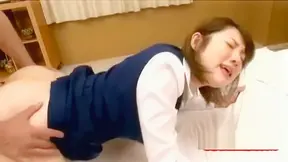 Horny Japanese Babe Fucks Her Boss's Big Cock at Work